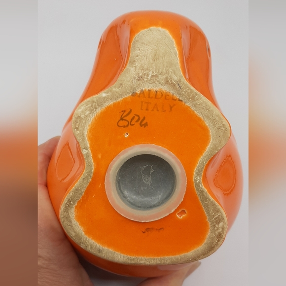 Ceramiche Baldelli Mid-Century Italian Orange Ceramic Elephant Coin Bank - Picture 5 of 6